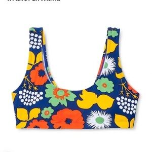 Limited edition Marimekko for Target Bikini Bathing Suit Top Floral Kukkator